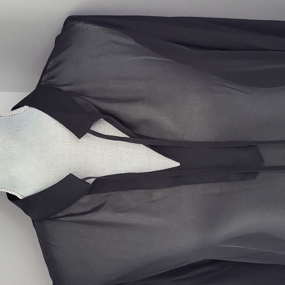 BCBGMaxAzria Black Sheer Shirt - Picture 2 of 12